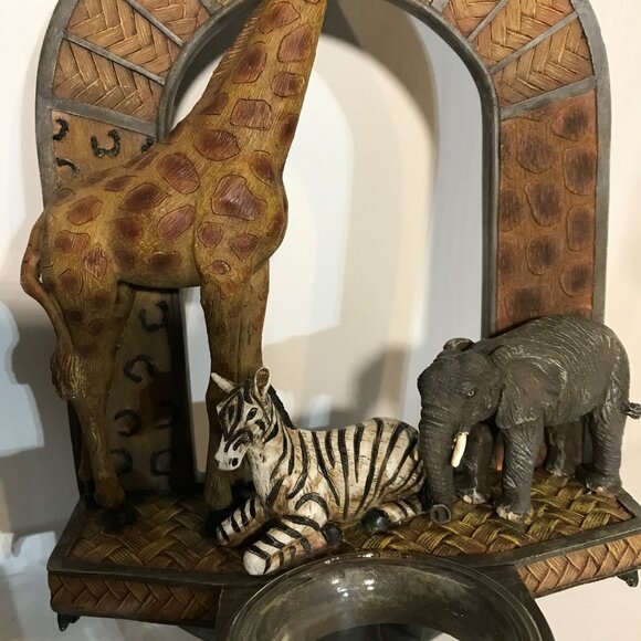 Bella Casa Ganz African Safari Animal Tealight Candle Holder Hand-Painted - Picture 3 of 11